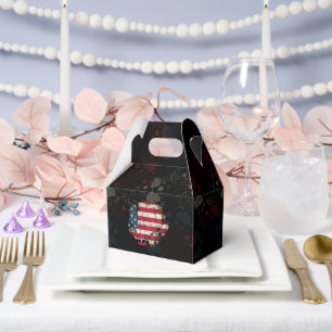 Thanksgiving Turkey With American Flag Favor Boxes
