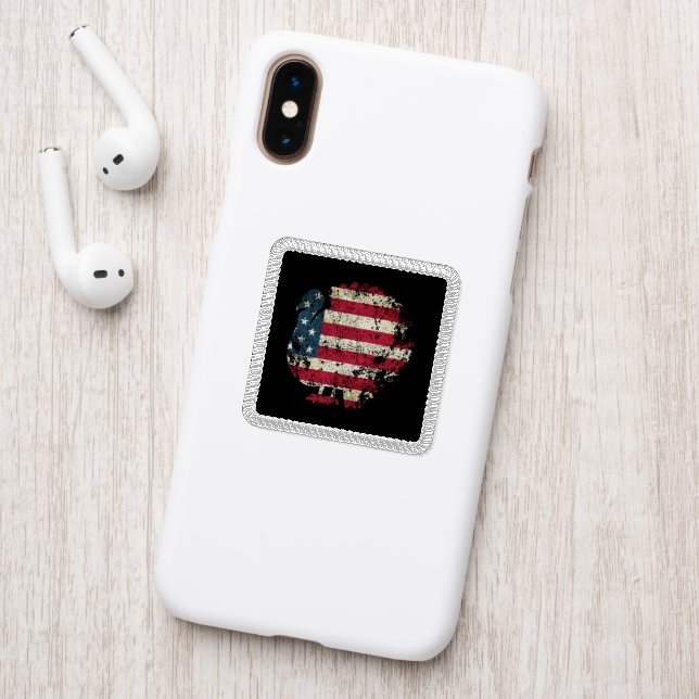Thanksgiving Turkey With American Flag Patch (On Phone Back)