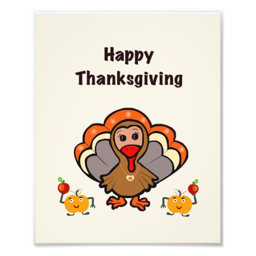 Thanksgiving turkey with friends photo print