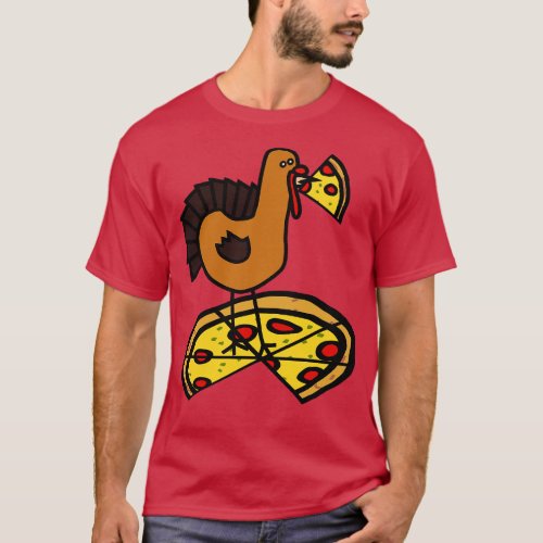 Thanksgiving Turkey with Pizza T_Shirt