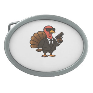Thanksgiving Turkey with Pumpkin Pie Essential T-S Belt Buckle