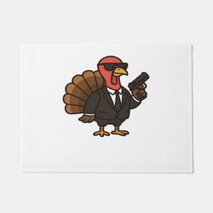 Thanksgiving Turkey with Pumpkin Pie Essential T-S Doormat