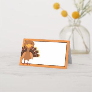 Thanksgiving Turkey Write In Your Guest's Name Place Card