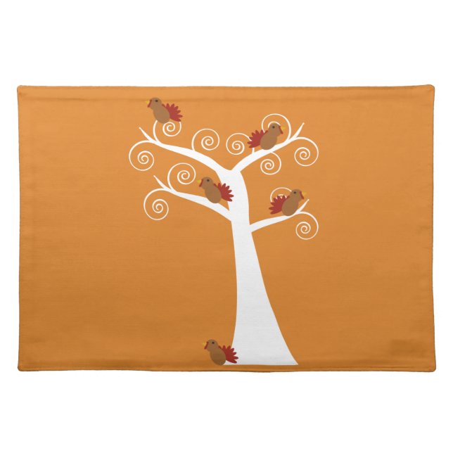 Thanksgiving Turkeys in a Tree Placemat (Front)