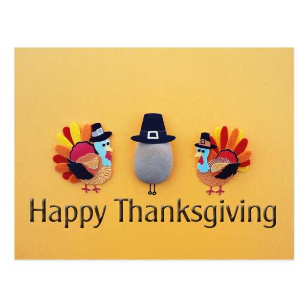 Thanksgiving Turkeys Pilgrim Postcard