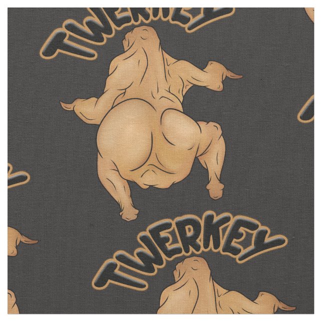 Thanksgiving Twerkey Fabric (Close Up)