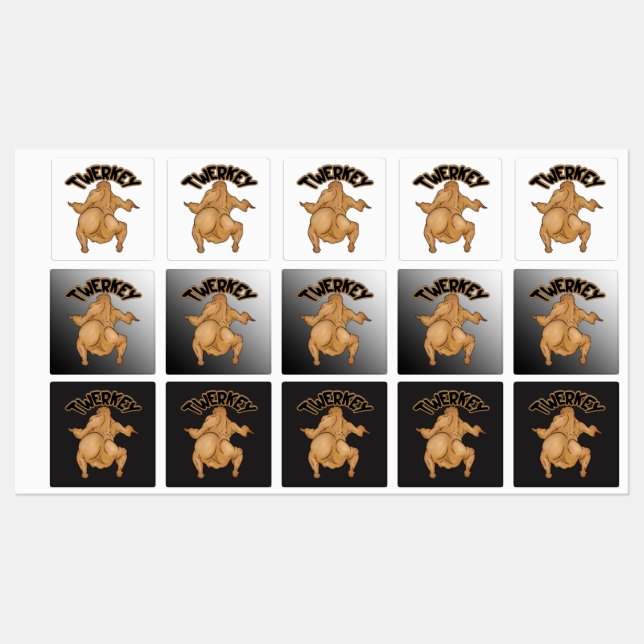 Thanksgiving Twerkey Labels (Sheet)
