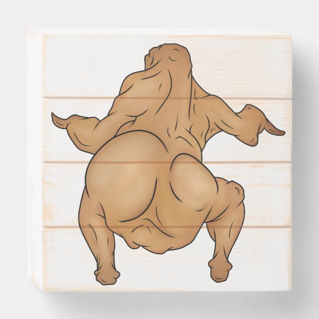 Thanksgiving Twerkey Wood Box Sign (Front Horizontal)