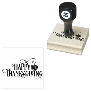 Thanksgiving Typography  Rubber Stamp