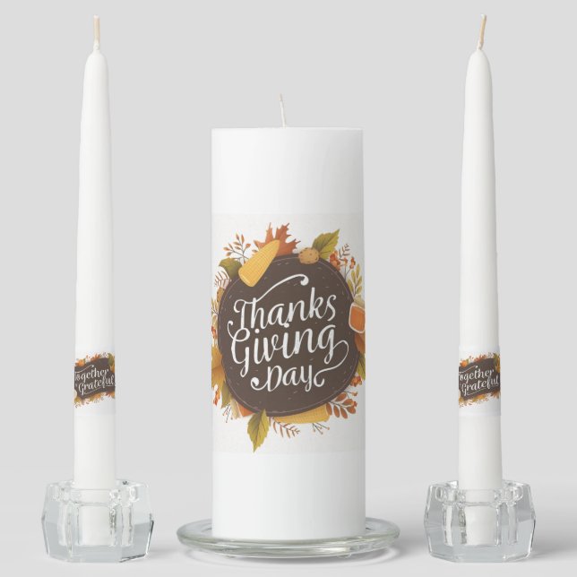 Thanksgiving Unity Candle Set (Front)