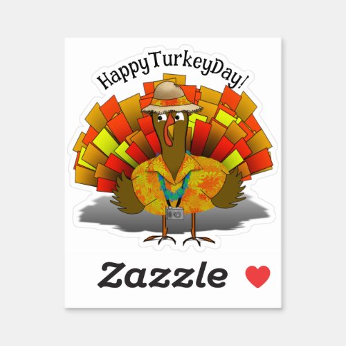 Thanksgiving Vacation Turkey Sticker