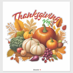 Thanksgiving Vegan Sticker