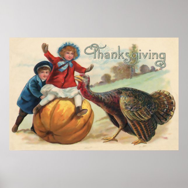 Thanksgiving Vintage Card Poster (Front)