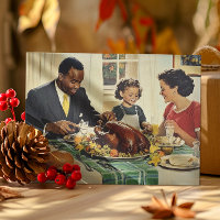 Thanksgiving Vintage Turkey Family Dinner