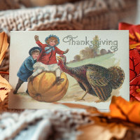 Thanksgiving Vintage turkey Pumpkin Kids
