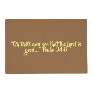 Thanksgiving Vinyl Placemat "Oh Taste and See"