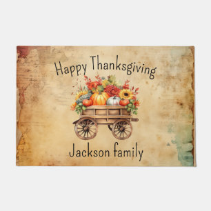 Thanksgiving Warm Welcome - Personalized Door mat