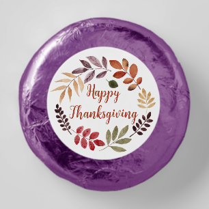 Thanksgiving Watercolor Autumn Leaves Dipped Oreo Cookie Favors
