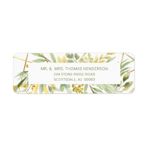 Thanksgiving Watercolor Elegant Terrarium Greenery Label