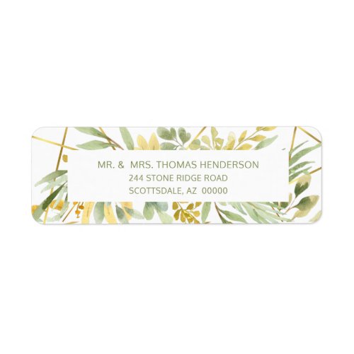 Thanksgiving Watercolor Elegant Terrarium Greenery Label