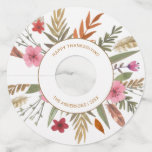 Thanksgiving Watercolor Fall Foliage Glass Tags at Zazzle