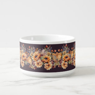 Thanksgiving-Watercolor Flowers-Purple Bowl