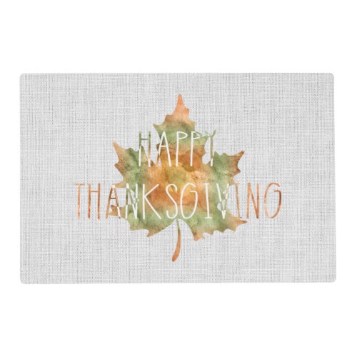 Thanksgiving _ Watercolor Leaf Placemat