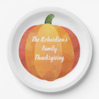 Thanksgiving Watercolor Pumpkin Custom