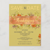 Thanksgiving Watercolor Rustic Greenery Leaves  Postcard (Front)