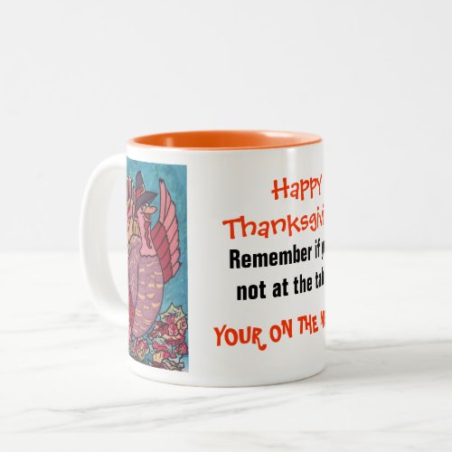 THANKSGIVING WAVING TURKEY mug