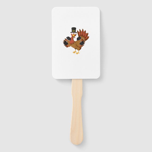 Thanksgiving Weightlifting Mom Dad Funny Workout T Hand Fan (Front)