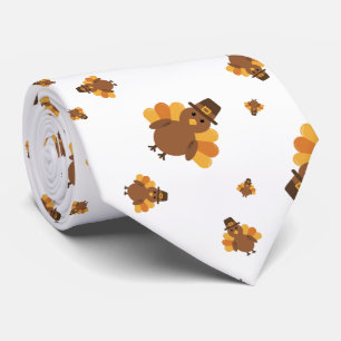 Thanksgiving white BG Turkey Neck Tie