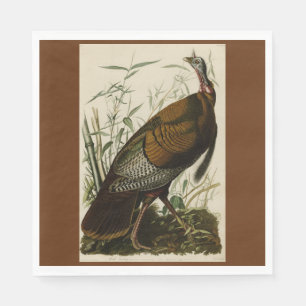 Thanksgiving Wild Brown Turkey John James Audubon Napkins
