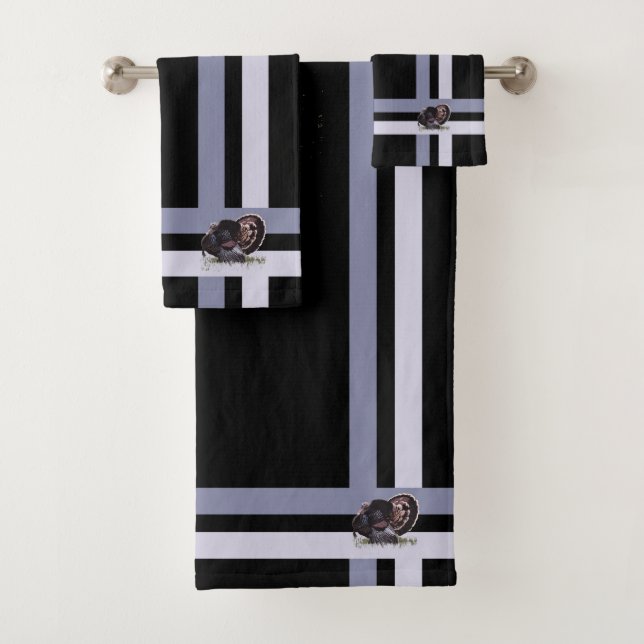 THANKSGIVING WILD TURKEY BATH TOWEL SET (Insitu)