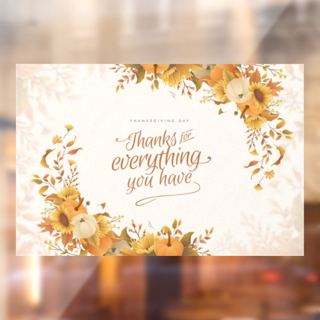 Thanksgiving  Window Cling (Sheet 2)