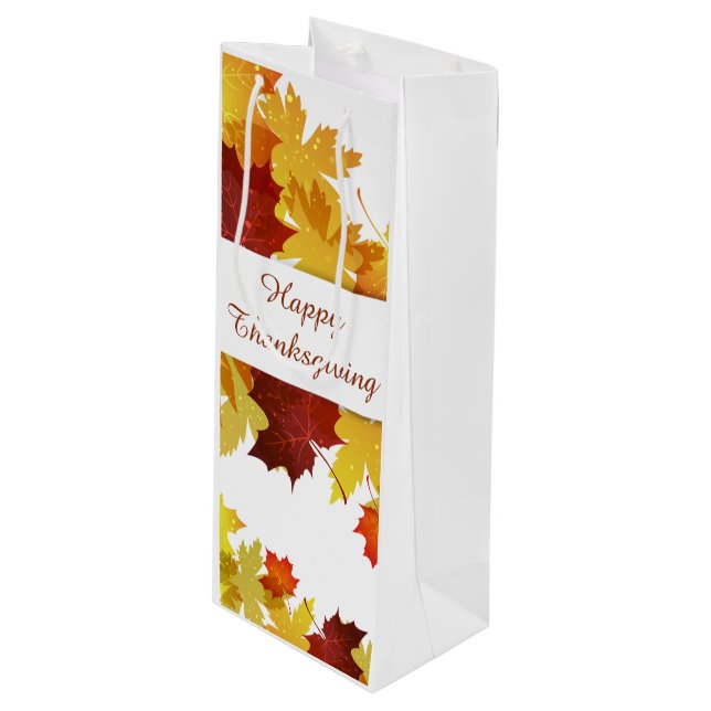 Thanksgiving Wine Gift Bag (Front Angled)