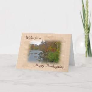 Thanksgiving Wishes Greeting Card - Autumn Creek