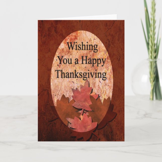 Thanksgiving Wishes Holiday Card (Front)