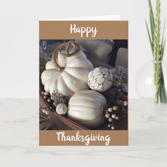 THANKSGIVING WISHES TO FAMILY AND FRIENDS CARD (Front)