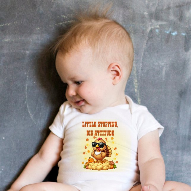 Thanksgiving with Attitude Funny  Baby Bodysuit (Creator Uploaded)