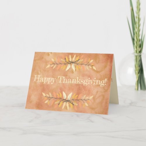 Thanksgiving With Autumn Leaf Borders Template