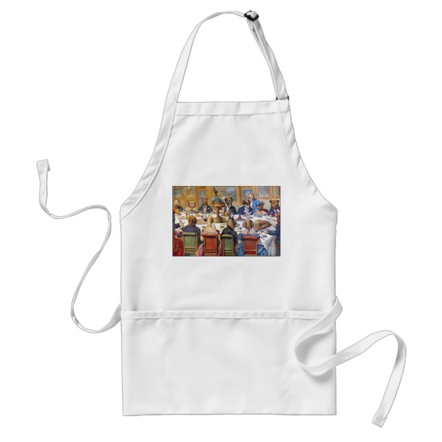 Thanksgiving with Dogs aka "Dogs Dinner Party " Adult Apron (Front)