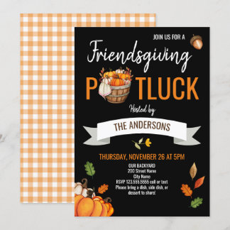 Thanksgiving with Friends Potluck Invitation