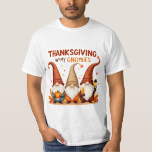 Thanksgiving With My Gnomies Cute Fall Gnome Thank T-Shirt