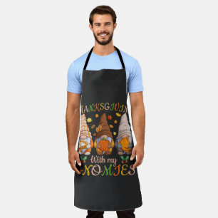 Thanksgiving With My Gnomies Fall Autumn Gnome  Apron