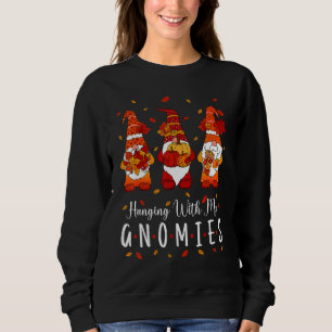 Thanksgiving With My Gnomies Fall  Autumn Gnome Sweatshirt