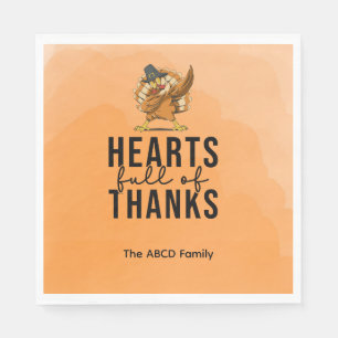 Thanksgiving with turkey napkins