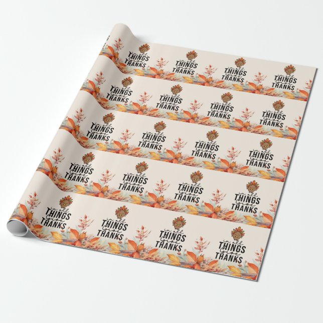 Thanksgiving with turkey wrapping paper (Unrolled)