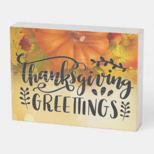 Thanksgiving Wooden Box Sign