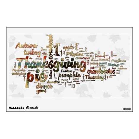 Thanksgiving Word Cloud Wall Decal
